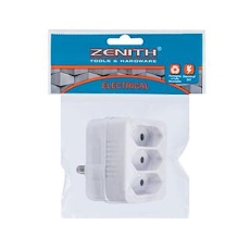 Zenith 5amp Plug Adaptor - 3 x -2 pin sockets